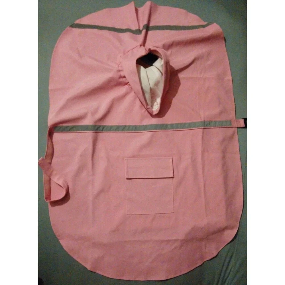 Guardian Gear Rain Jacket for Dog, Pink, Waterproof Shell, Reflective Strip